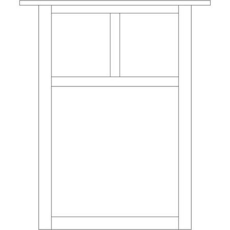 Arroyo Craftsman 15" Mission Flush Wall Mount Without Overlay (Empty), Pewter, Frosted Glass MW-15EF-P